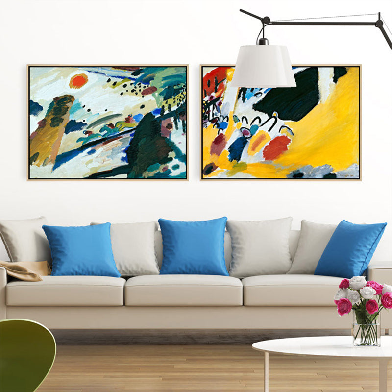 Brehn | Gemälde Abstrakt Leinwanddruck Pastellfarben Zeitgenössische Kunst Wanddeko für das Wohnzimmer