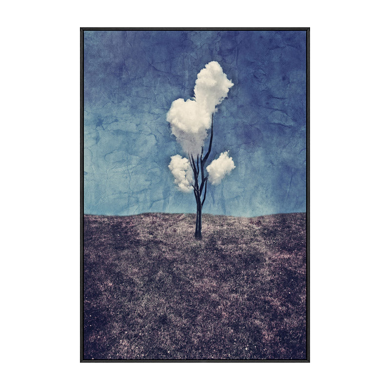 Brehn | Pop Art Baum Muster Leinwanddruck Blaue Esszimmermalerei, Mehrere Größen Verfügbar