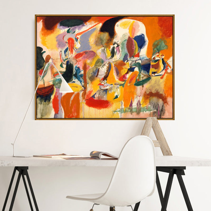 Brehn | Texturiertes Aquarell-Leinwandkunst Abstrakter Expressionismus Stil Wanddekoration für das Wohnzimmer