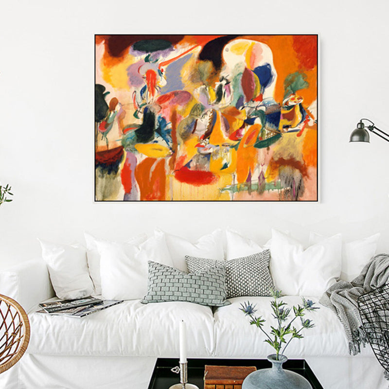 Brehn | Texturiertes Aquarell-Leinwandkunst Abstrakter Expressionismus Stil Wanddekoration für das Wohnzimmer