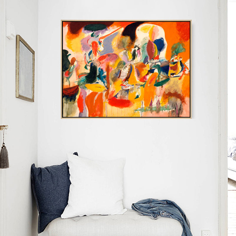 Brehn | Texturiertes Aquarell-Leinwandkunst Abstrakter Expressionismus Stil Wanddekoration für das Wohnzimmer