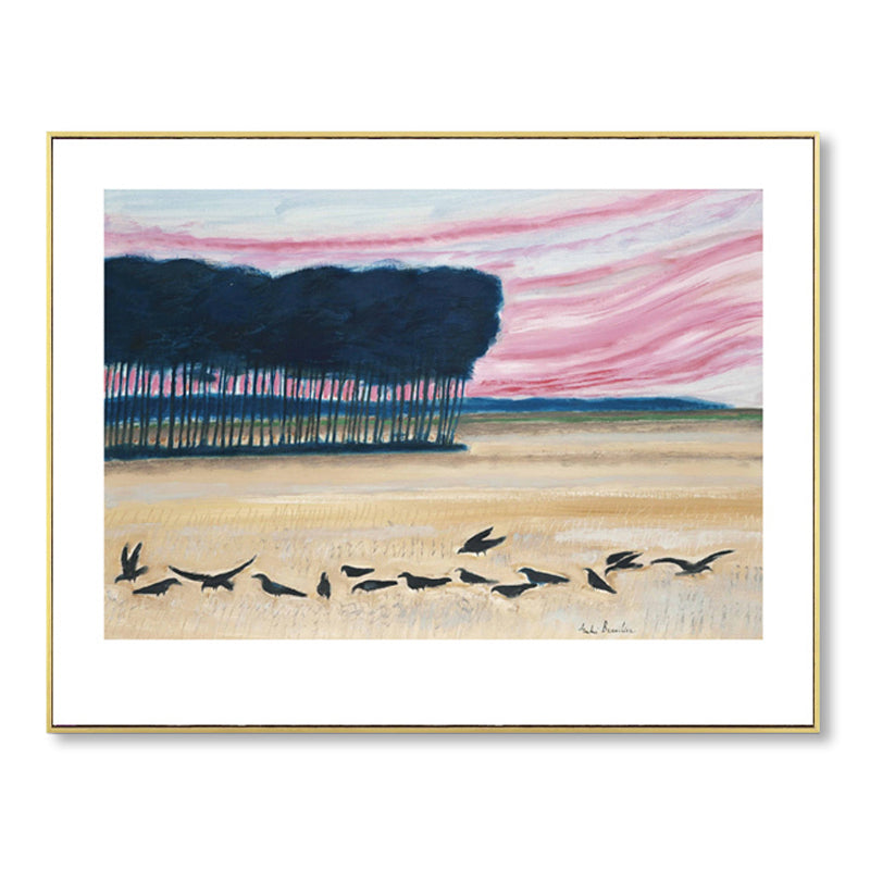 Brehn | Pferde Wandkunst Dekor Impressionismus Schöne Landschaft Leinwanddruck in Heller Farbe