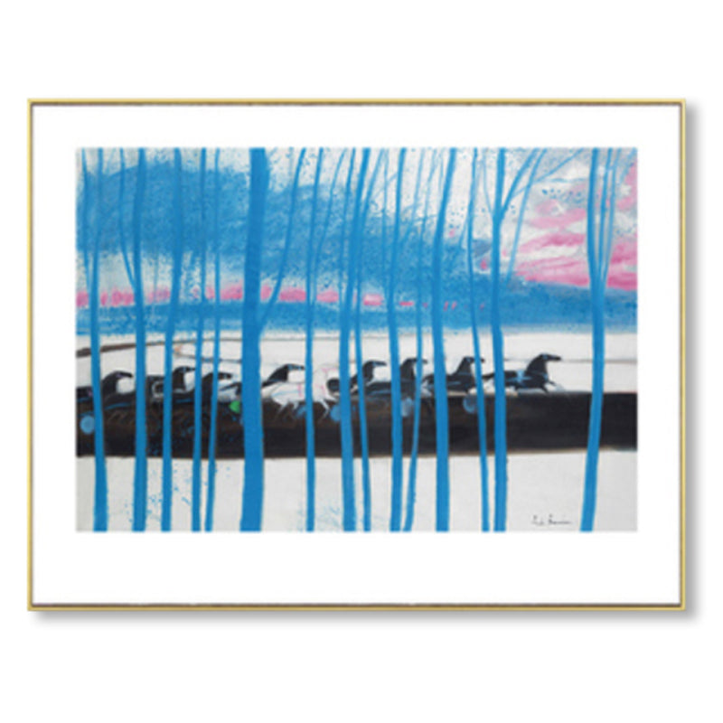 Brehn | Pferde Wandkunst Dekor Impressionismus Schöne Landschaft Leinwanddruck in Heller Farbe