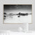 Brehn | Foto Nebeliger Flusslandschaft Leinwanddruck Modern Texturiertes Esszimmer Wandbild in Dunkel Farbe