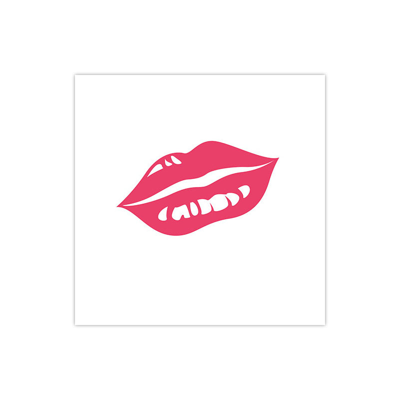 Brehn | Fashion Mädchen Lip Wrapped Canvas Texturierten Pop Art Stil Schlafzimmer Malerei in Hellfarbe