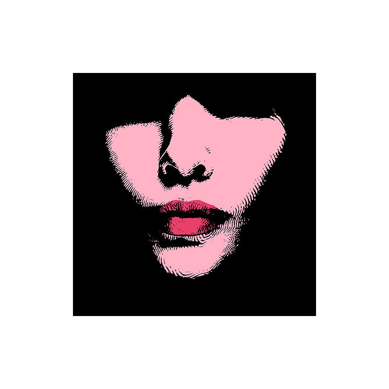 Brehn | Fashion Mädchen Lip Wrapped Canvas Texturierten Pop Art Stil Schlafzimmer Malerei in Hellfarbe