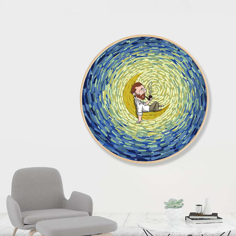 Brehn | Outer Space Leinwanddruck Pop-Art-Stil Universumszene Wanddekoration in hellen Farben, mehrere Größen