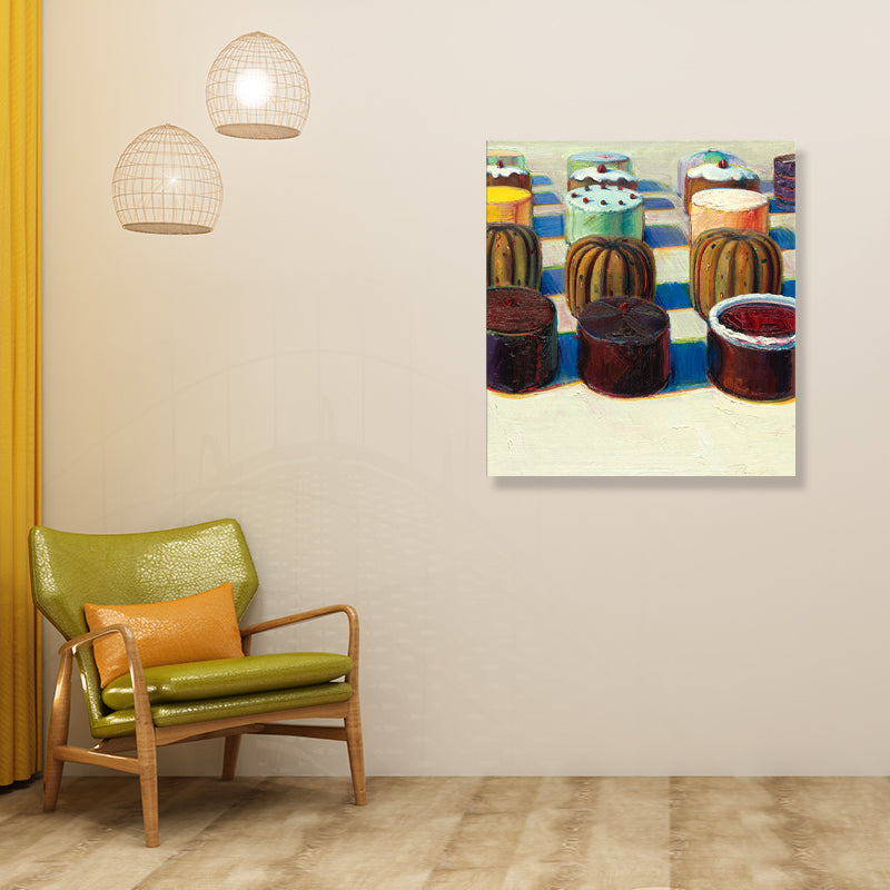 Brehn | Brauner Cupcake-Leinwanddruck Texturiert Pop Art Kinderzimmer Wanddekoration, mehrere Größen