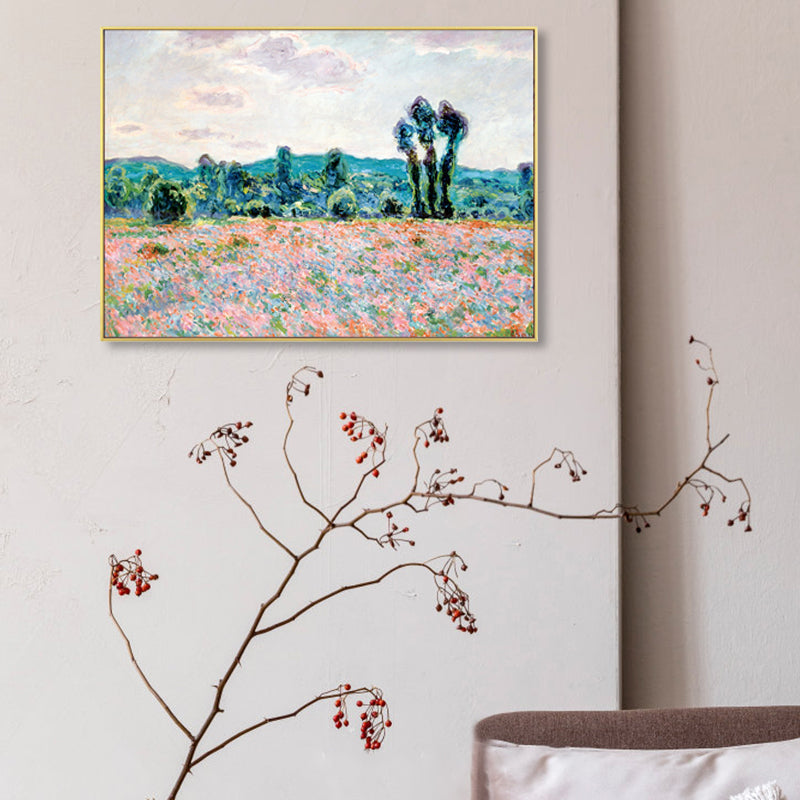 Brehn | Monet Landschaftsmalerei Impressionismus Malerisches Ackerland Leinwand Wandkunst in heller Farbe