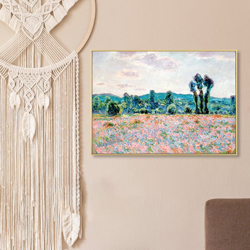 Brehn | Monet Landschaftsmalerei Impressionismus Malerisches Ackerland Leinwand Wandkunst in heller Farbe
