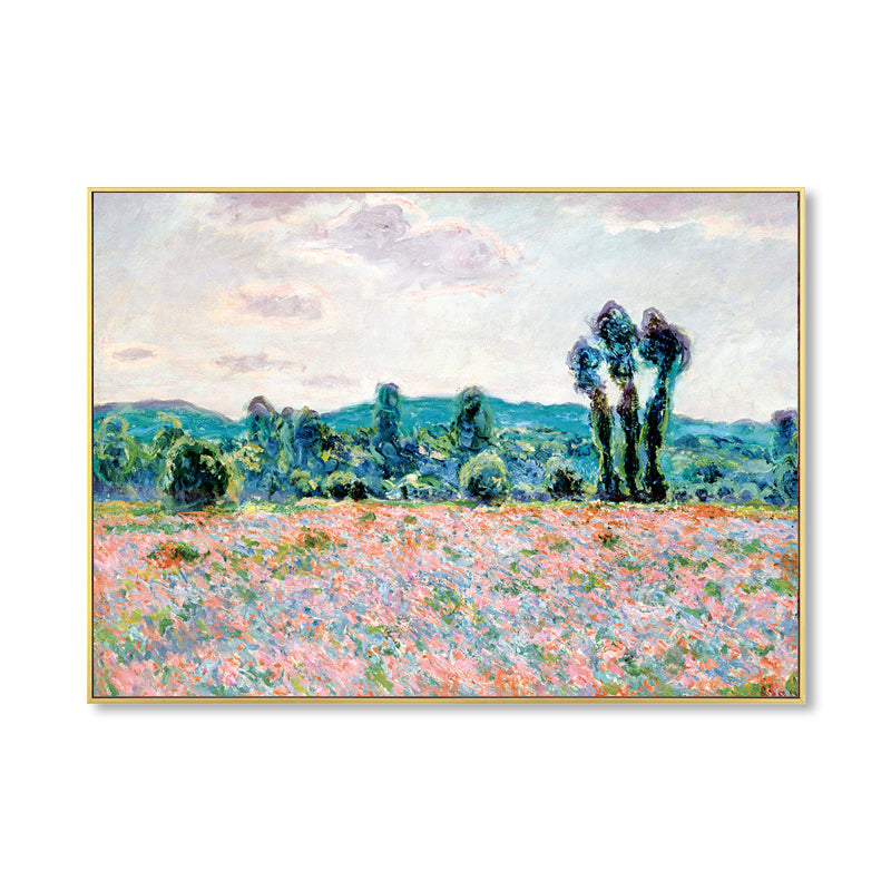 Brehn | Monet Landschaftsmalerei Impressionismus Malerisches Ackerland Leinwand Wandkunst in heller Farbe