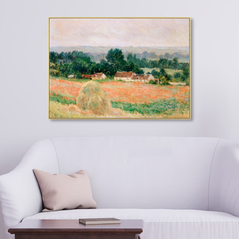 Brehn | Monet Landschaftsmalerei Impressionismus Malerisches Ackerland Leinwand Wandkunst in heller Farbe
