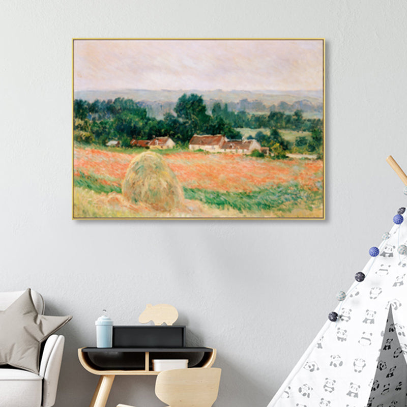Brehn | Monet Landschaftsmalerei Impressionismus Malerisches Ackerland Leinwand Wandkunst in heller Farbe