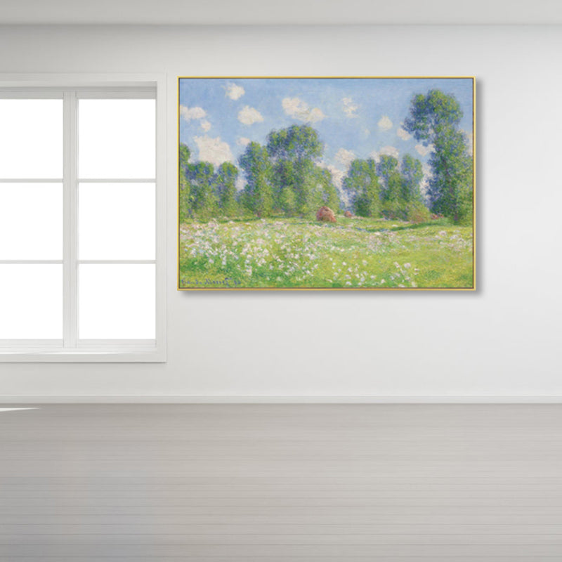 Brehn | Monet Landschaftsmalerei Impressionismus Malerisches Ackerland Leinwand Wandkunst in heller Farbe