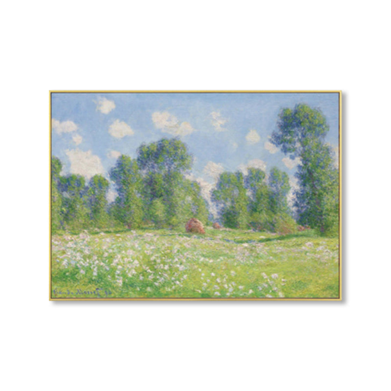 Brehn | Monet Landschaftsmalerei Impressionismus Malerisches Ackerland Leinwand Wandkunst in heller Farbe
