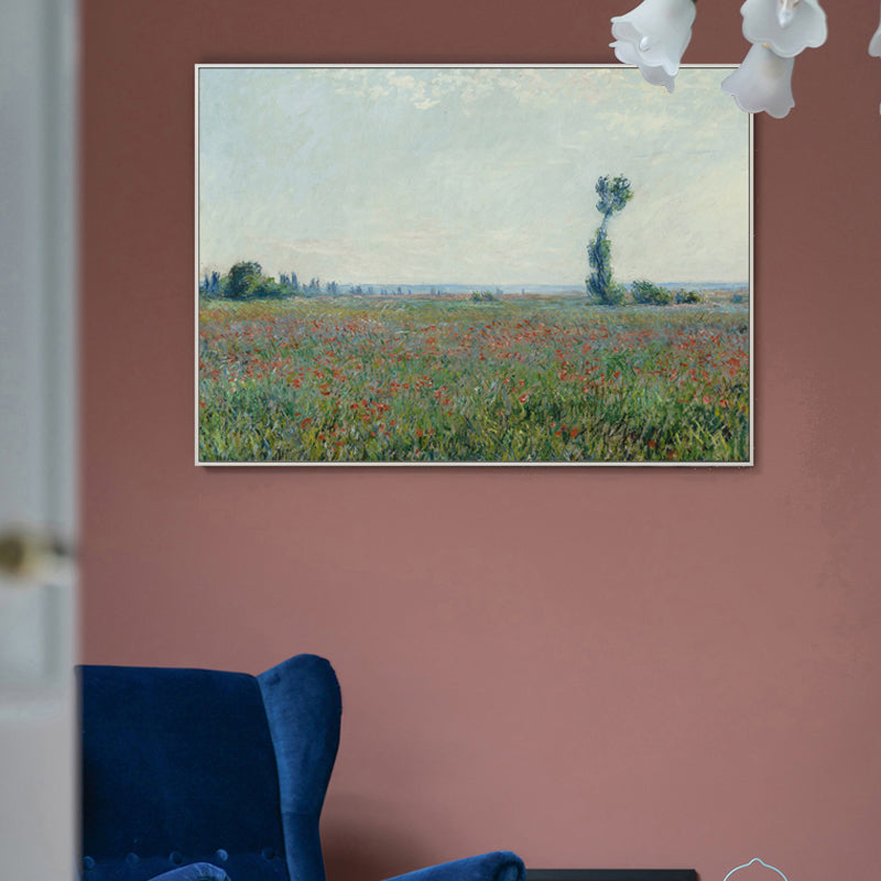 Brehn | Monet Landschaftsmalerei Impressionismus Malerisches Ackerland Leinwand Wandkunst in heller Farbe