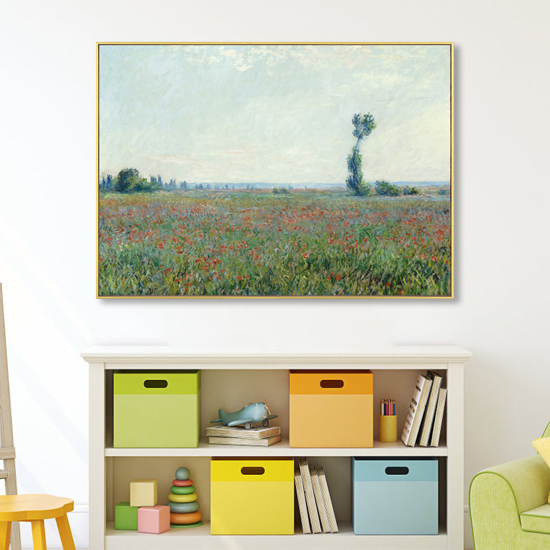 Brehn | Monet Landschaftsmalerei Impressionismus Malerisches Ackerland Leinwand Wandkunst in heller Farbe