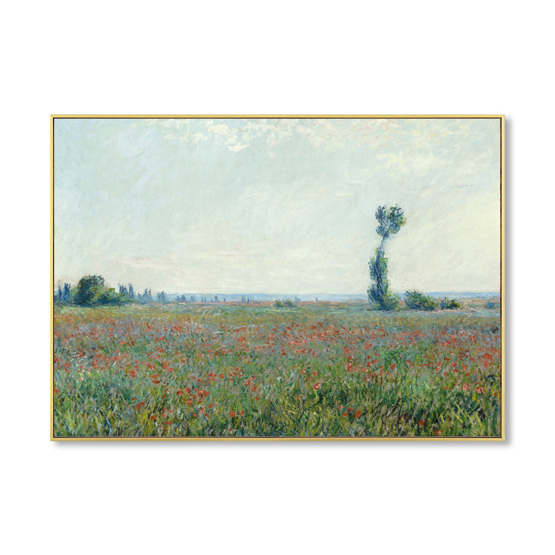 Brehn | Monet Landschaftsmalerei Impressionismus Malerisches Ackerland Leinwand Wandkunst in heller Farbe