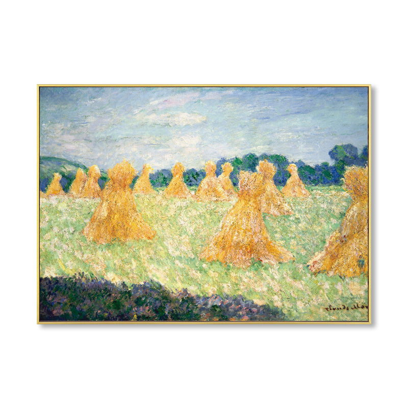Brehn | Monet Landschaftsmalerei Impressionismus Malerisches Ackerland Leinwand Wandkunst in heller Farbe