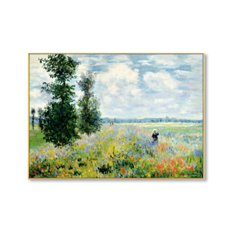 Brehn | Monet Landschaftsmalerei Impressionismus Malerisches Ackerland Leinwand Wandkunst in heller Farbe
