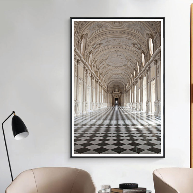 Brehn | Architektur Flur Wandkunst Dekor Modern Texturiertes Leinwanddruck in Pastellfarbe