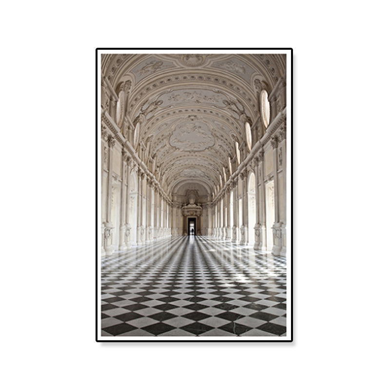 Brehn | Architektur Flur Wandkunst Dekor Modern Texturiertes Leinwanddruck in Pastellfarbe