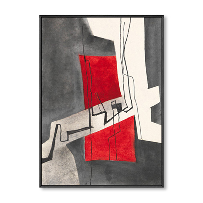 Brehn | Kubismus Abstract Muster Kunstdruck Pastellfarben Schlafzimmer Eingewickelte Leinwand, Multiple Größen