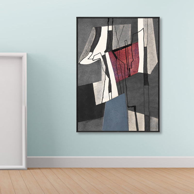 Brehn | Kubismus Abstract Muster Kunstdruck Pastellfarben Schlafzimmer Eingewickelte Leinwand, Multiple Größen