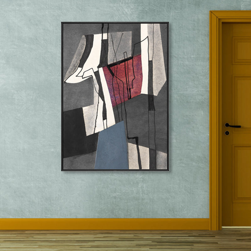 Brehn | Kubismus Abstract Muster Kunstdruck Pastellfarben Schlafzimmer Eingewickelte Leinwand, Multiple Größen