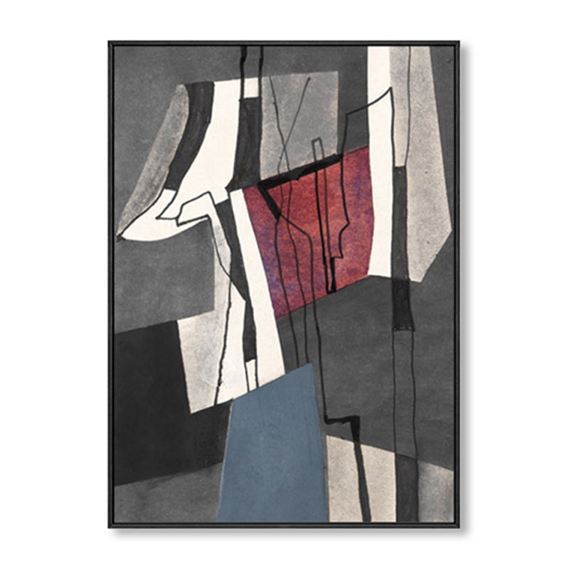 Brehn | Kubismus Abstract Muster Kunstdruck Pastellfarben Schlafzimmer Eingewickelte Leinwand, Multiple Größen