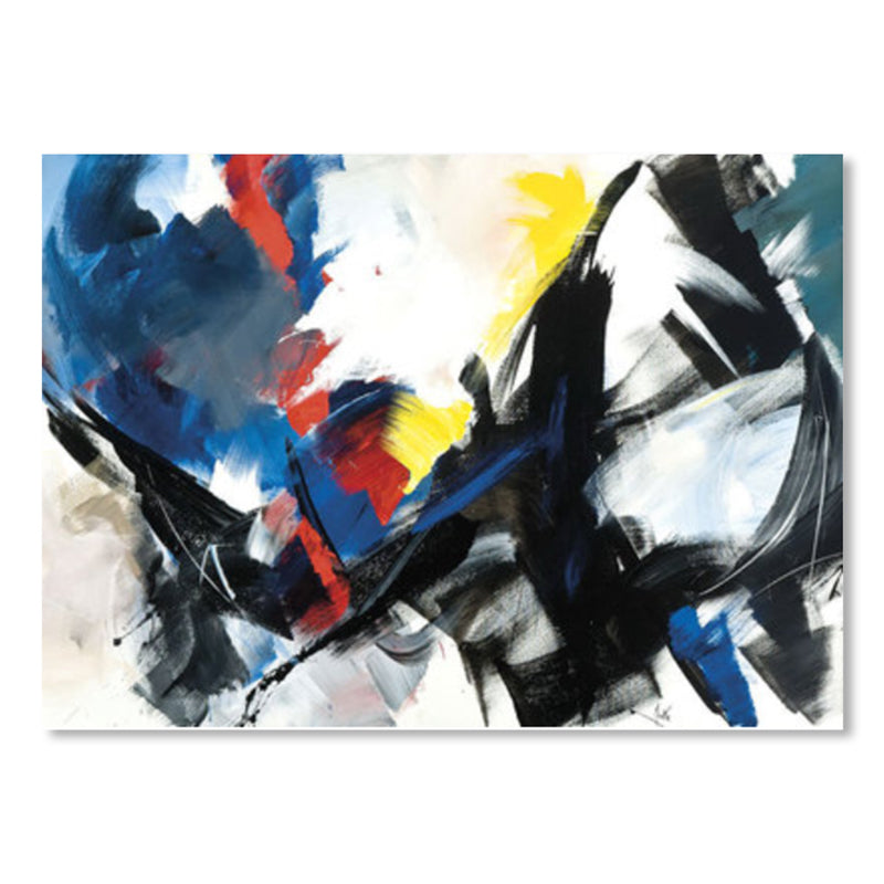 Brehn | Pinselstrich-Muster-Leinwanddruck zeitgenössische Kunst abstrakte Wanddekoration in Pastellfarbe