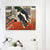 Brehn | Kissing Figure Leinwand Wandkunst Surrealismus Texturiertes Zimmer Wanddekoration in Schwarz, Mehrere Größen