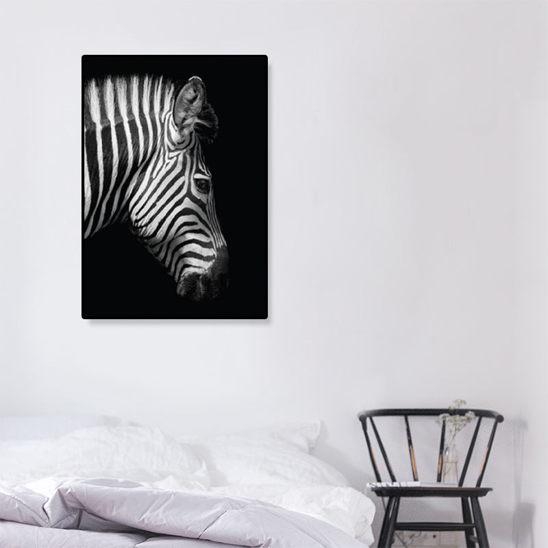 Brehn | Fotografien Moderner Stil Leinwandkunst mit Wildtier-Muster in dunkler Farbe für Zuhause