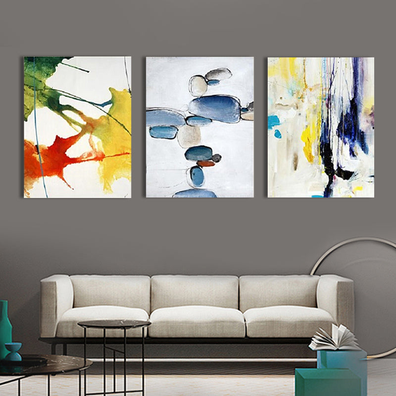Brehn | Leinwand Mehrteiliges Wanddekor abstrakter Expressionismus Aquarellmalerei, mehrere Größen