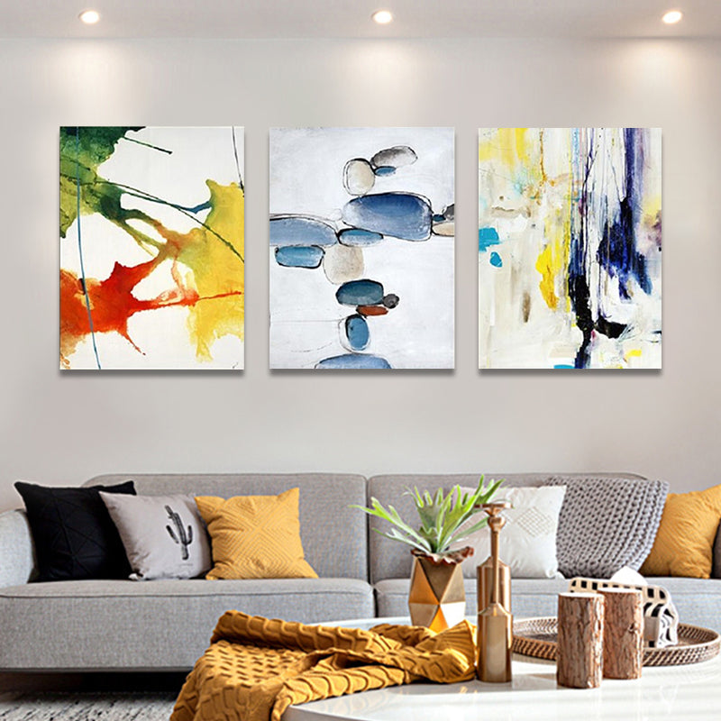 Brehn | Leinwand Mehrteiliges Wanddekor abstrakter Expressionismus Aquarellmalerei, mehrere Größen