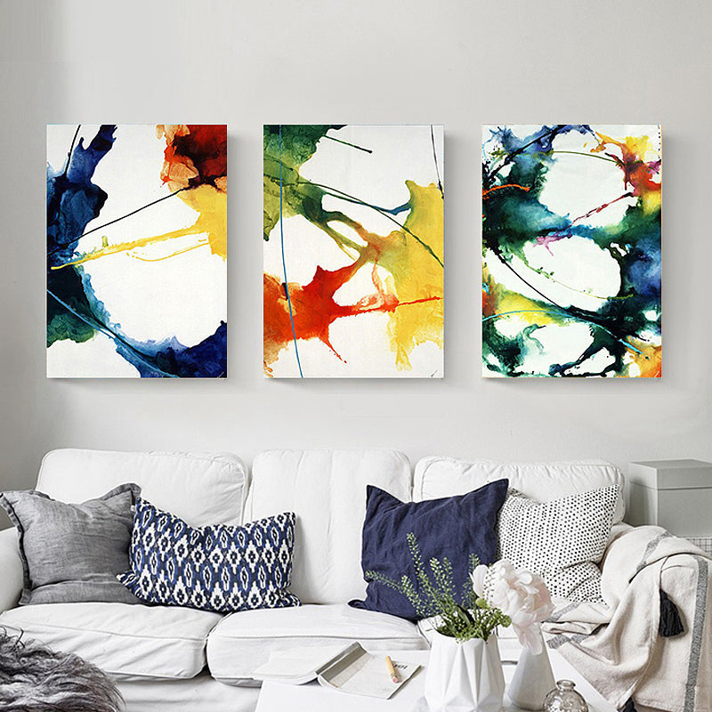 Brehn | Leinwand Mehrteiliges Wanddekor abstrakter Expressionismus Aquarellmalerei, mehrere Größen