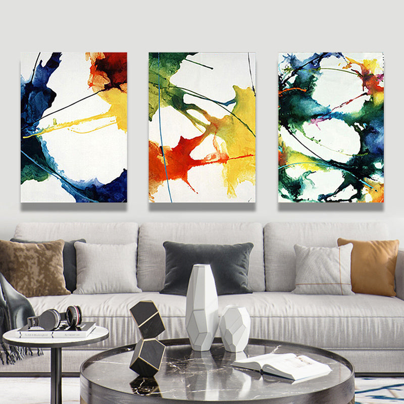 Brehn | Leinwand Mehrteiliges Wanddekor abstrakter Expressionismus Aquarellmalerei, mehrere Größen