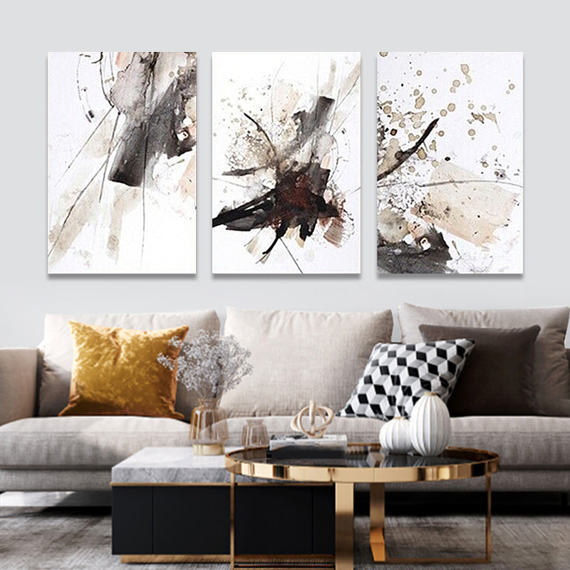 Brehn | Leinwand Mehrteiliges Wanddekor abstrakter Expressionismus Aquarellmalerei, mehrere Größen