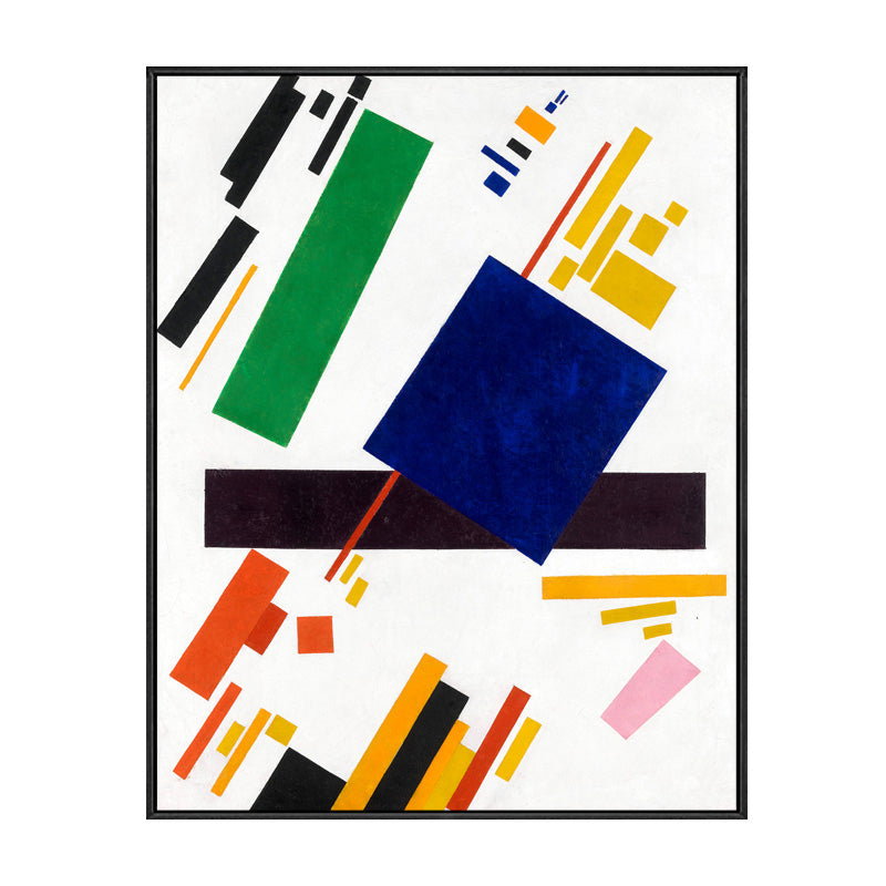 Brehn | Abstraktes geometrisches Muster Leinwanddruck Mid-Century Modern texturierte Wandkunst im Familienzimmer