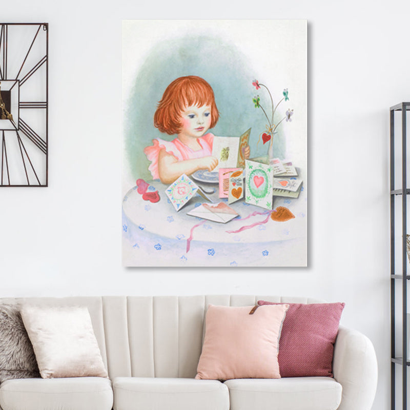 Brehn | Moderne junge Mädchen Leinwand Weiche Farbige Texturierte Wanddekoration für das Wohnzimmer, mehrere Größen
