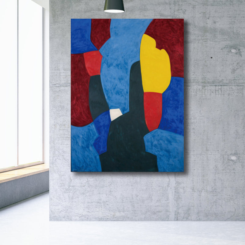 Brehn | Neuartiges abstraktes Muster Leinwand Pop Art texturierte Wanddekoration in Pastellfarben für das Gästezimmer