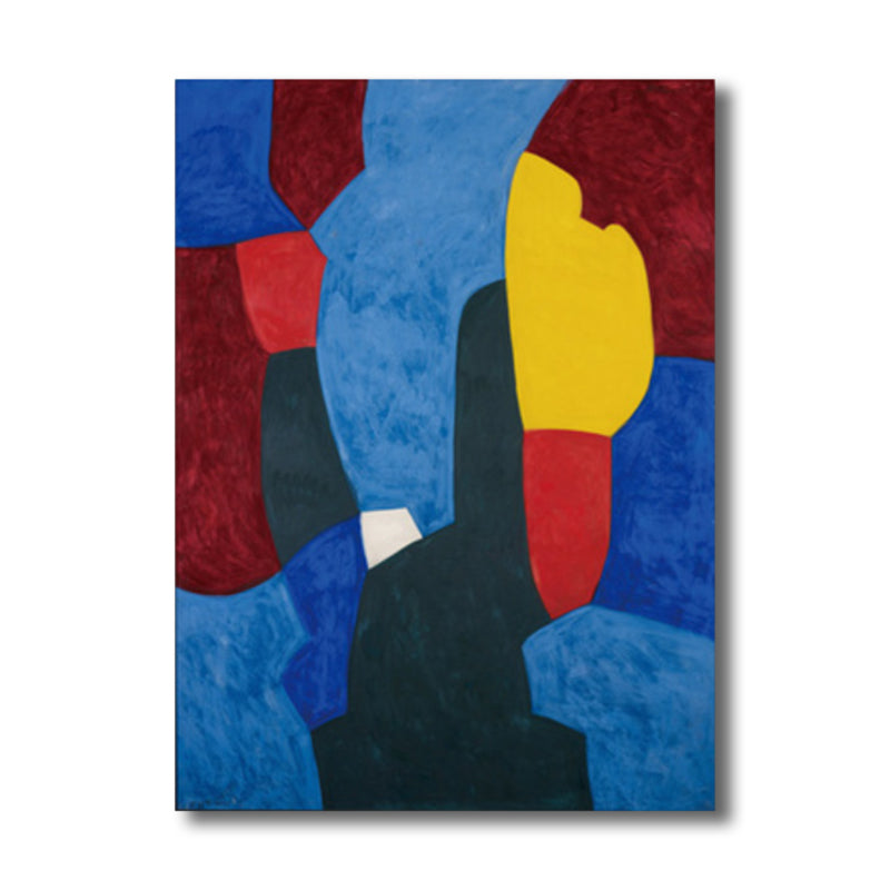 Brehn | Neuartiges abstraktes Muster Leinwand Pop Art texturierte Wanddekoration in Pastellfarben für das Gästezimmer