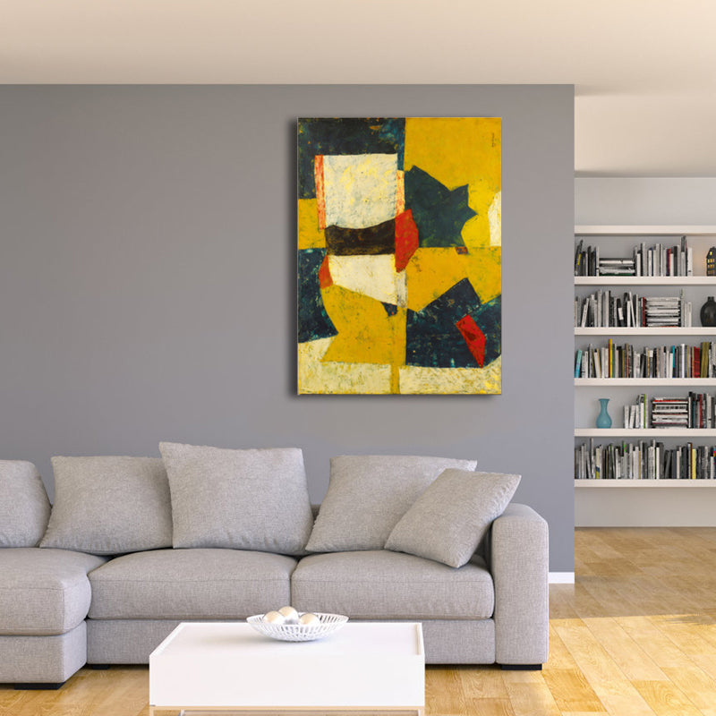 Brehn | Neuartiges abstraktes Muster Leinwand Pop Art texturierte Wanddekoration in Pastellfarben für das Gästezimmer