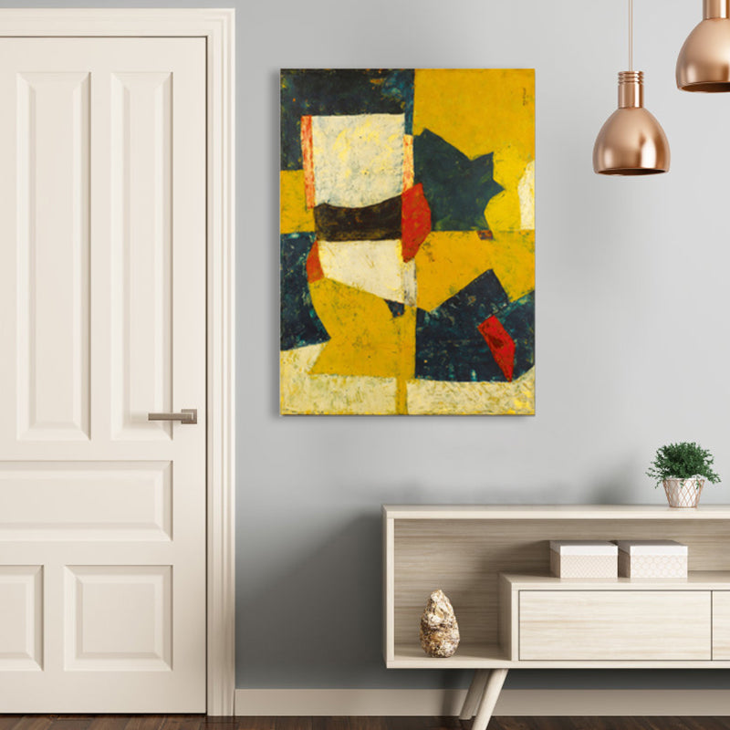 Brehn | Neuartiges abstraktes Muster Leinwand Pop Art texturierte Wanddekoration in Pastellfarben für das Gästezimmer