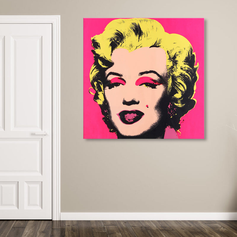 Brehn | Marilyn Monroe Leinwandhaus Innenmalerei Figur Wandkunstdruck in sanften Farben, Texturiert