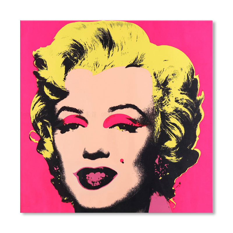 Brehn | Marilyn Monroe Leinwandhaus Innenmalerei Figur Wandkunstdruck in sanften Farben, Texturiert
