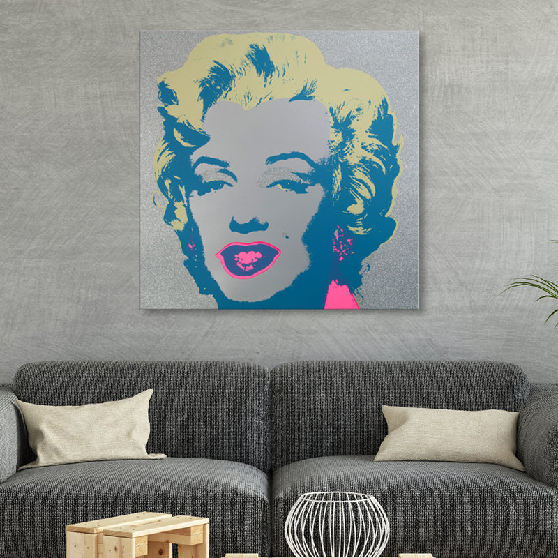 Brehn | Marilyn Monroe Leinwandhaus Innenmalerei Figur Wandkunstdruck in sanften Farben, Texturiert