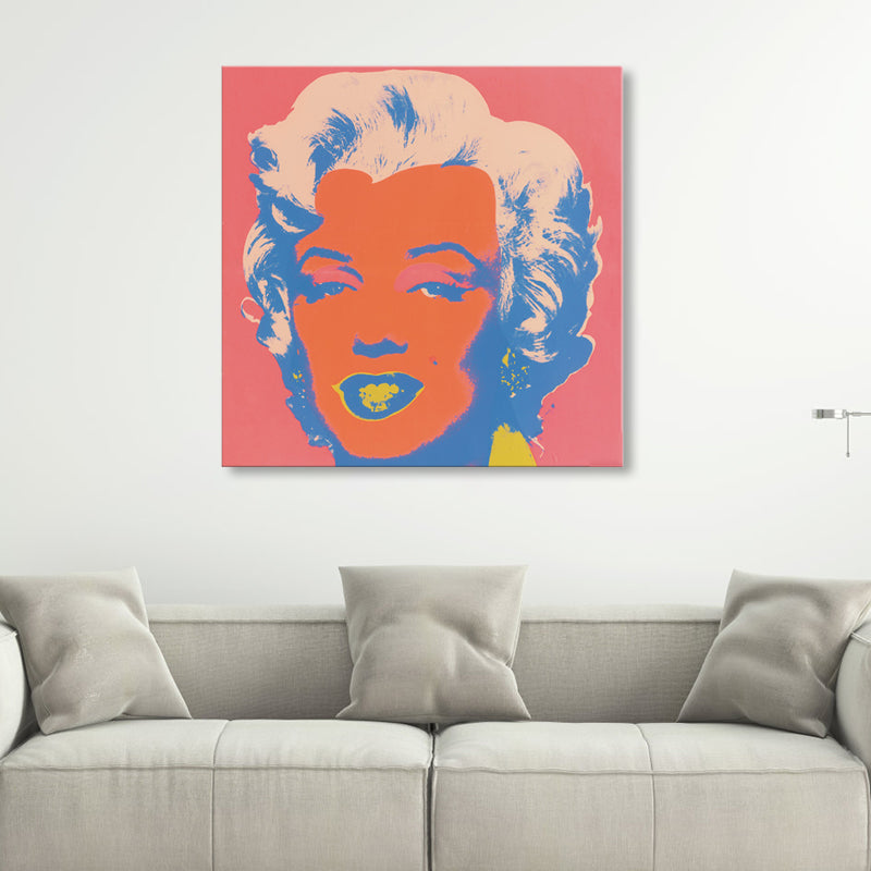 Brehn | Marilyn Monroe Leinwandhaus Innenmalerei Figur Wandkunstdruck in sanften Farben, Texturiert