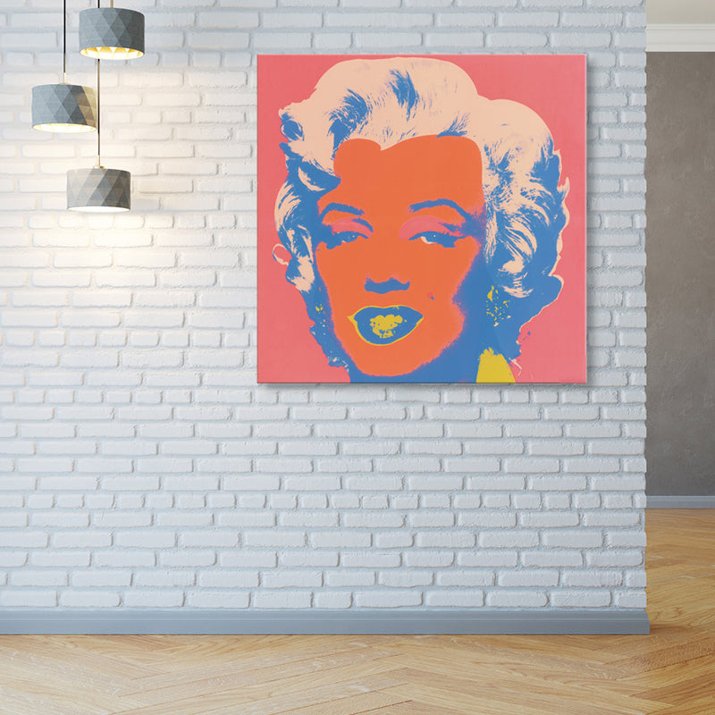 Brehn | Marilyn Monroe Leinwandhaus Innenmalerei Figur Wandkunstdruck in sanften Farben, Texturiert