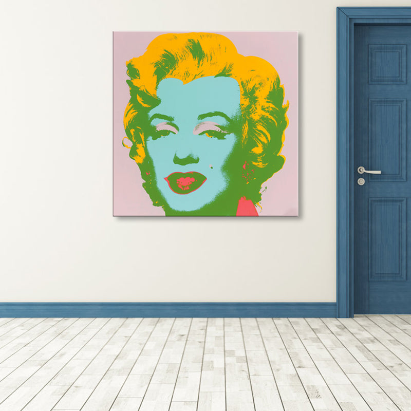Brehn | Marilyn Monroe Leinwandhaus Innenmalerei Figur Wandkunstdruck in sanften Farben, Texturiert